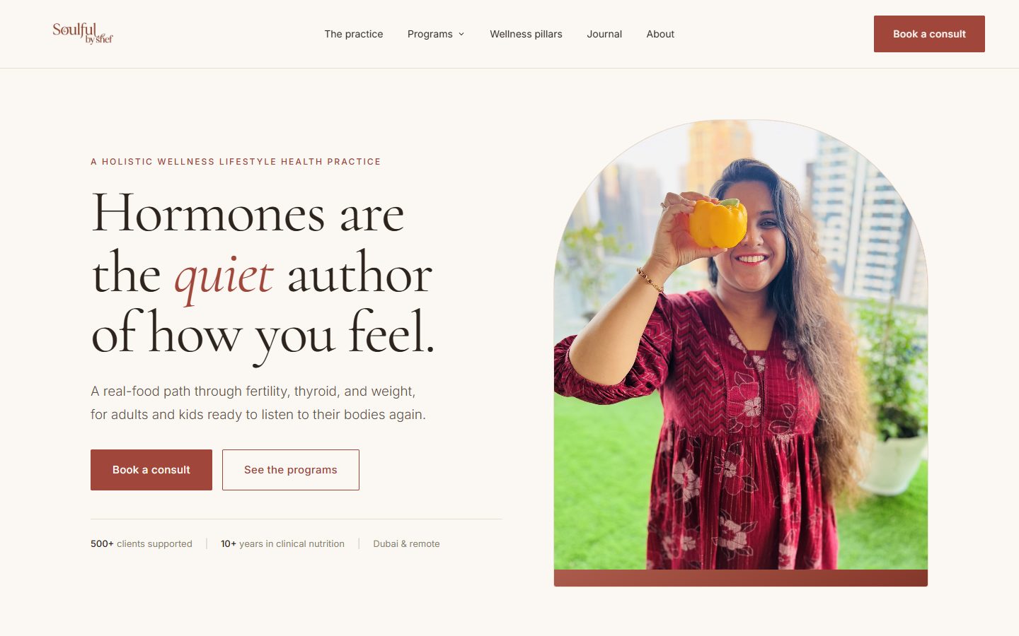 Soulful by Shef website homepage